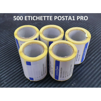 500 Etichette adesive Posta1 Pro Tagliandi Codici 2DComm Rullo Stam...