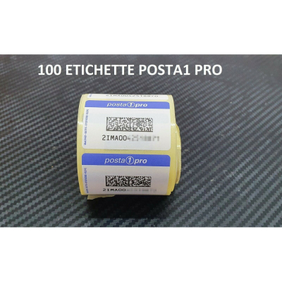 100 Etichette adesive Posta1 Pro Tagliandi Codici 2DComm Rullo Stam...
