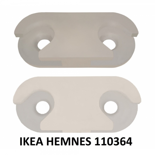 2x Cerniera compatibile rinforzata in nylon per scarpiera IKEA HEMN...